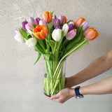 50 Assorted Tulips in A Vase - delivery in Dubai