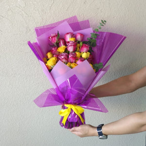 Assorted Purple and yellow bouquet