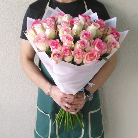 30 roses Bouquet -  Pink roses