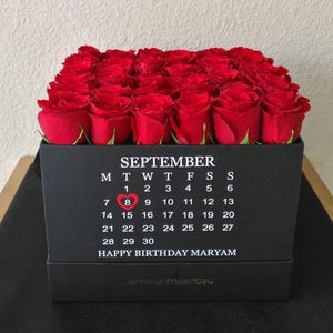 Birthday Square Black box ( Calendar )
