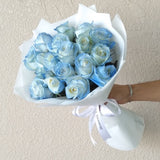 Blue roses bouquet