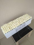 100 white Roses in A long white box - Get Well Soon