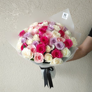 50 Pink Roses ( Mix Colors)