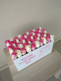 Pink and White Roses box - Super deluxe - Calendar