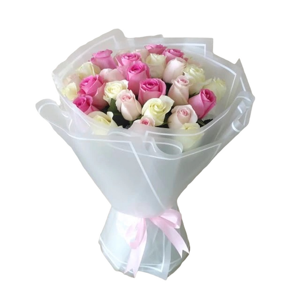 30 Assorted color roses bouquet