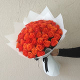 50 orange roses bouquet