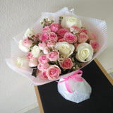 White roses and baby roses Bouquet