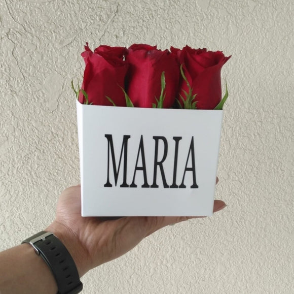 Mini Personalized Roses Box - Red Roses