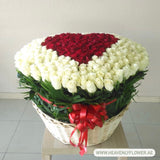 300 Red Roses Basket