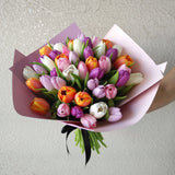 50 Color Assorted Tulips Bouquet - delivery in Dubai
